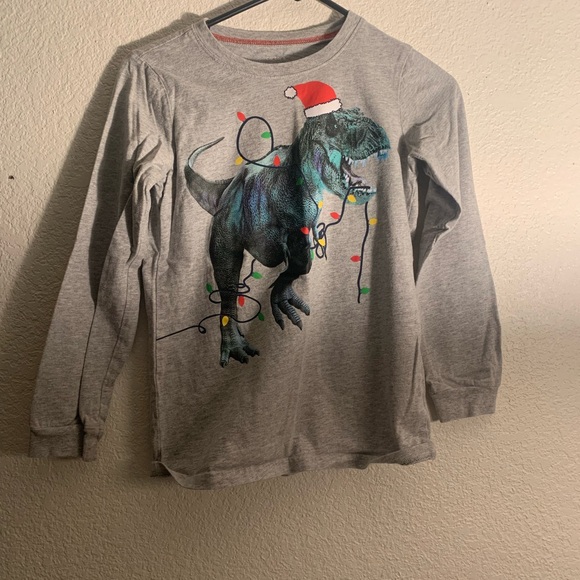 Carter's Other - Gray Dinosaur Christmas Long Sleeve Shirt